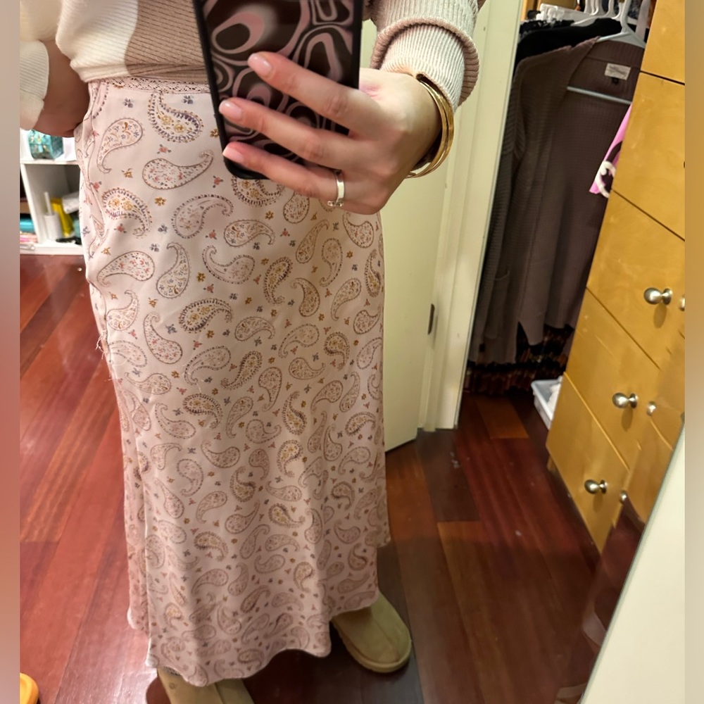Silk skirt, super cute for a fancy dinner or day out with friends